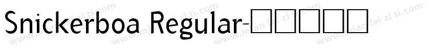 Snickerboa Regular字体转换